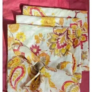 Set of 4-Happy Autumn Paisley Floral Napkins